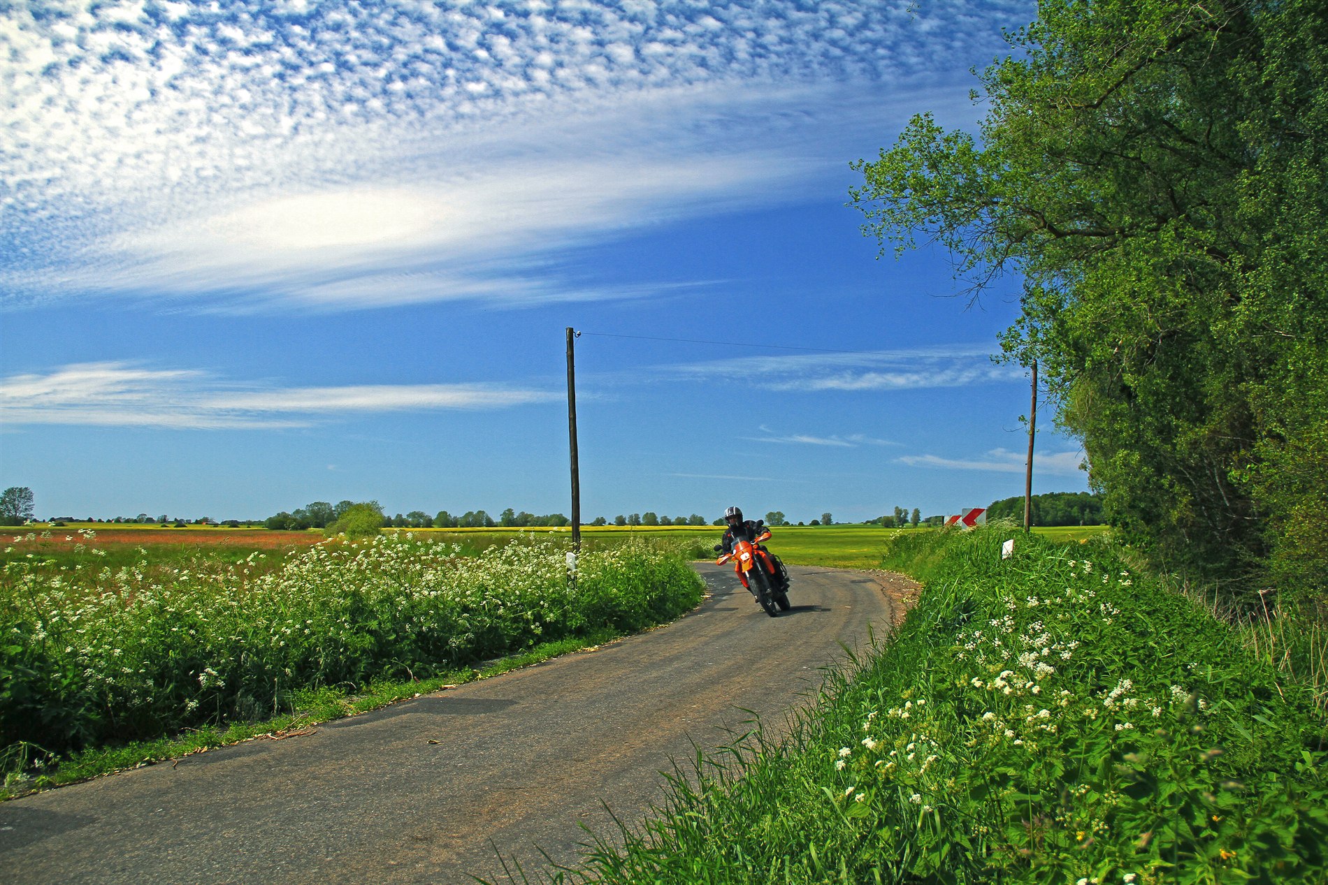 Motorrad fahren auf Usedom